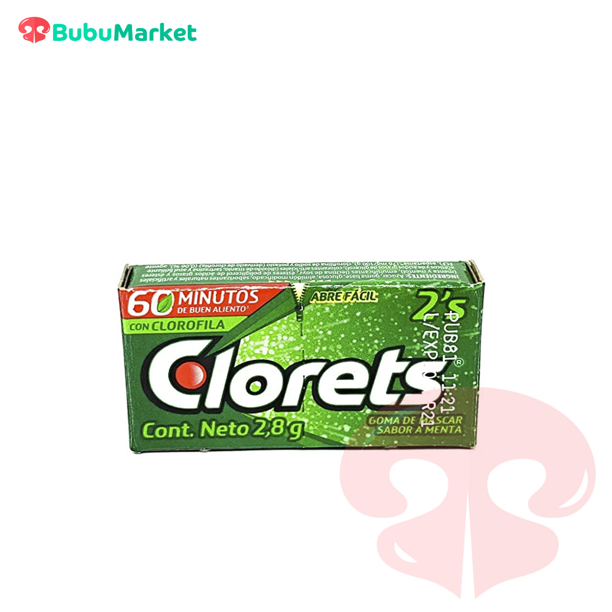 CLORETS, GOMA DE MASCAR MENTA 2,8 GR. CLORETS, GOMA DE MASCAR MENTA 2,8 GR.