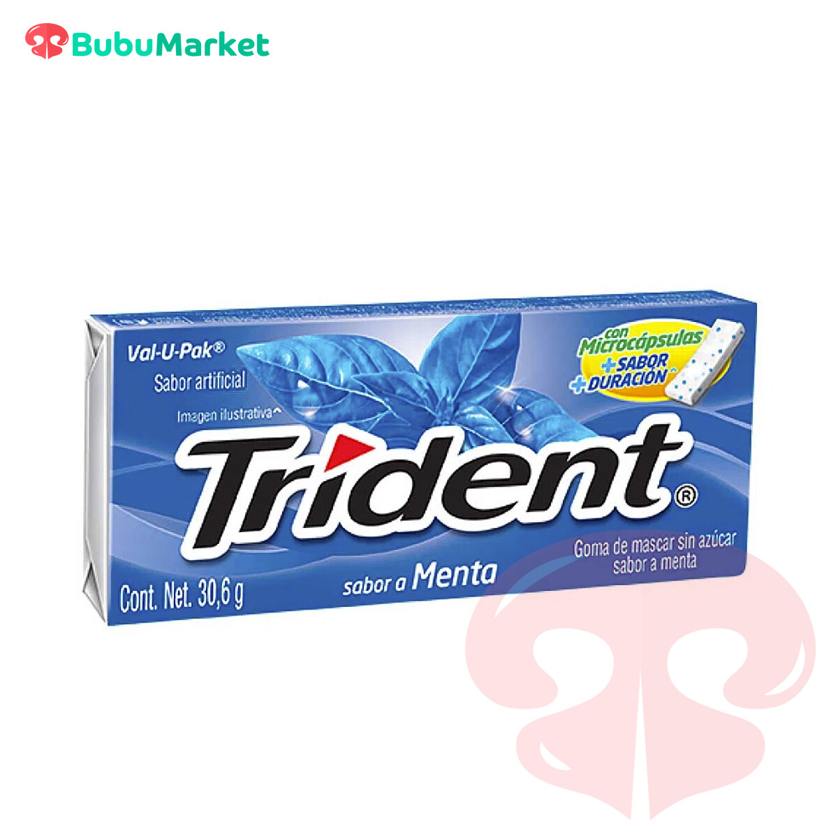 TRIDENT MENTA GOMA DE MASCAR 30,6 GR. TRIDENT MENTA GOMA DE MASCAR 30,6 GR.