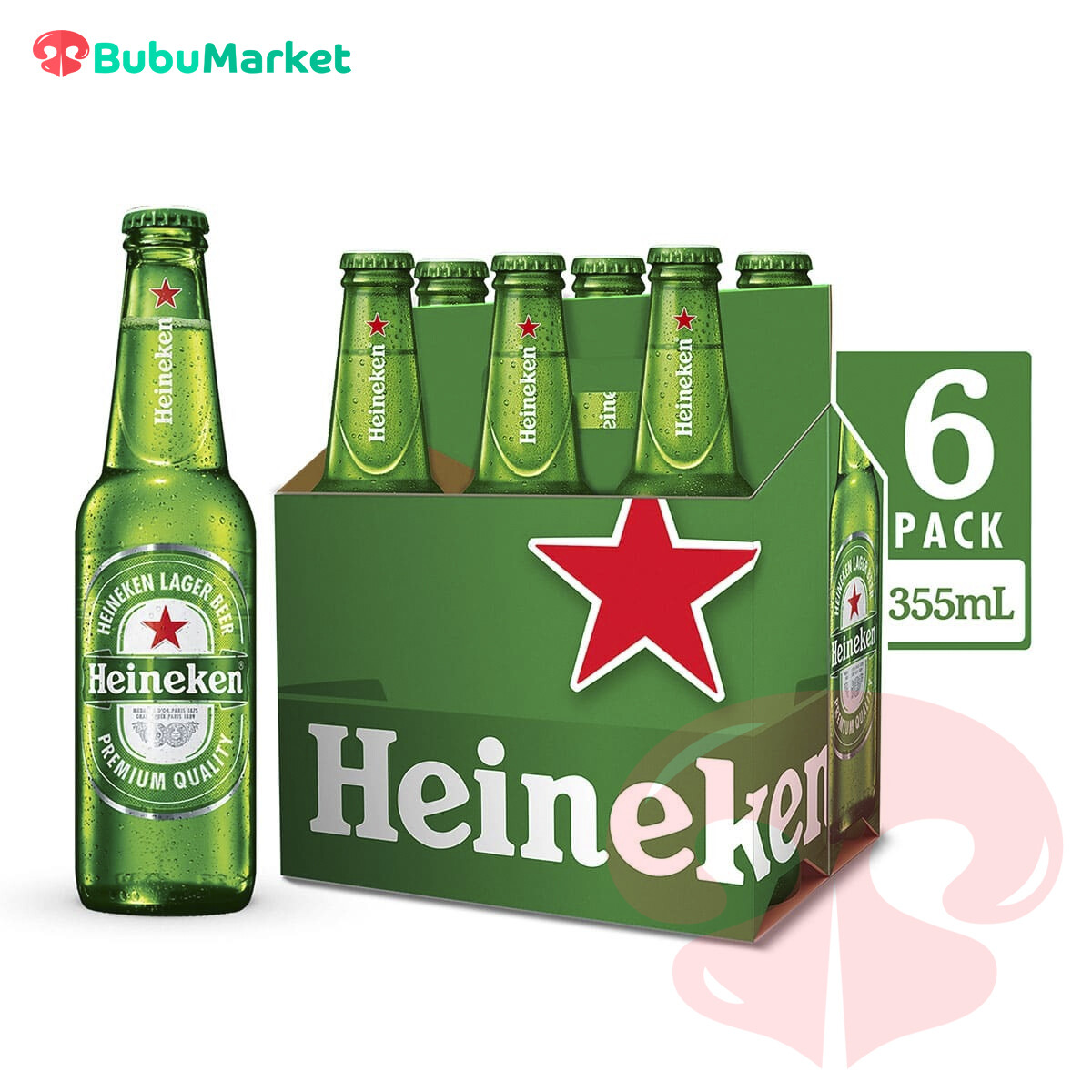 PACK X 6 U. CERVEZA HEINEKEN BOTELLA DE 330 ML. PACK X 6 U. CERVEZA HEINEKEN BOTELLA DE 330 ML.