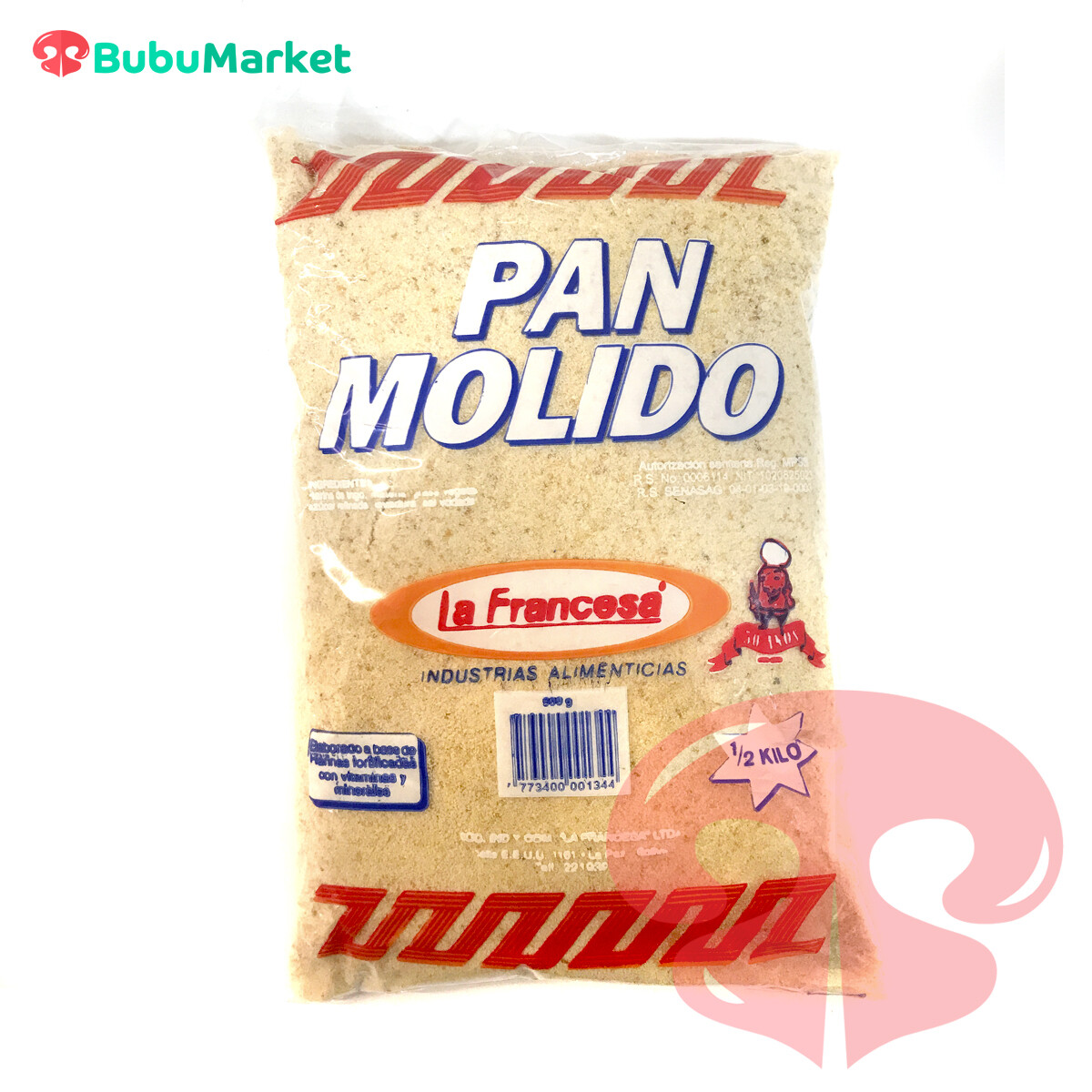PAN MOLIDO LA FRANCESA 500 GR. PAN MOLIDO LA FRANCESA 500 GR.