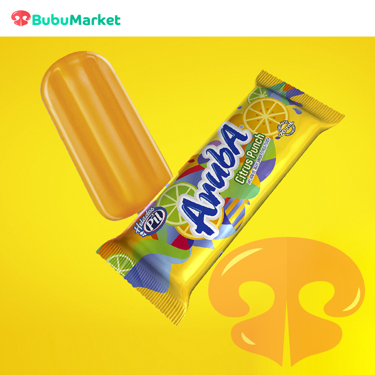 HELADO PIL PALETA DE AGUA ARUBA CITRUS PUNCH 70 ML. HELADO PIL PALETA DE AGUA ARUBA CITRUS PUNCH 70 ML.