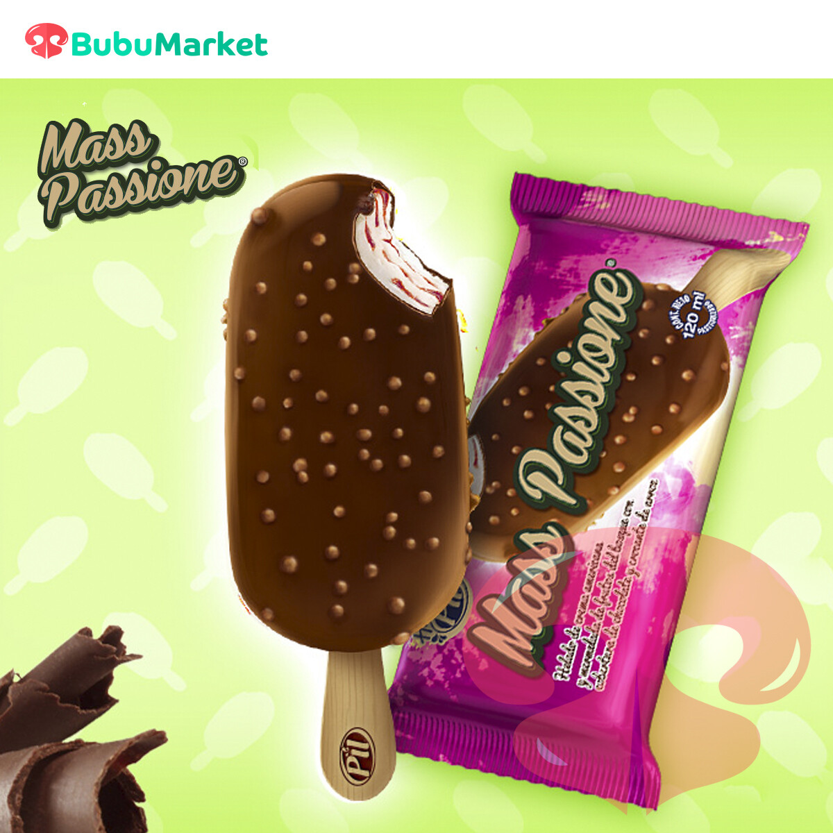 HELADO PIL PALETA DE CREMA MASS PASSIONE FRUTOS DEL BOSQUE 120 ML. HELADO PIL PALETA DE CREMA MASS PASSIONE FRUTOS DEL BOSQUE 120 ML.