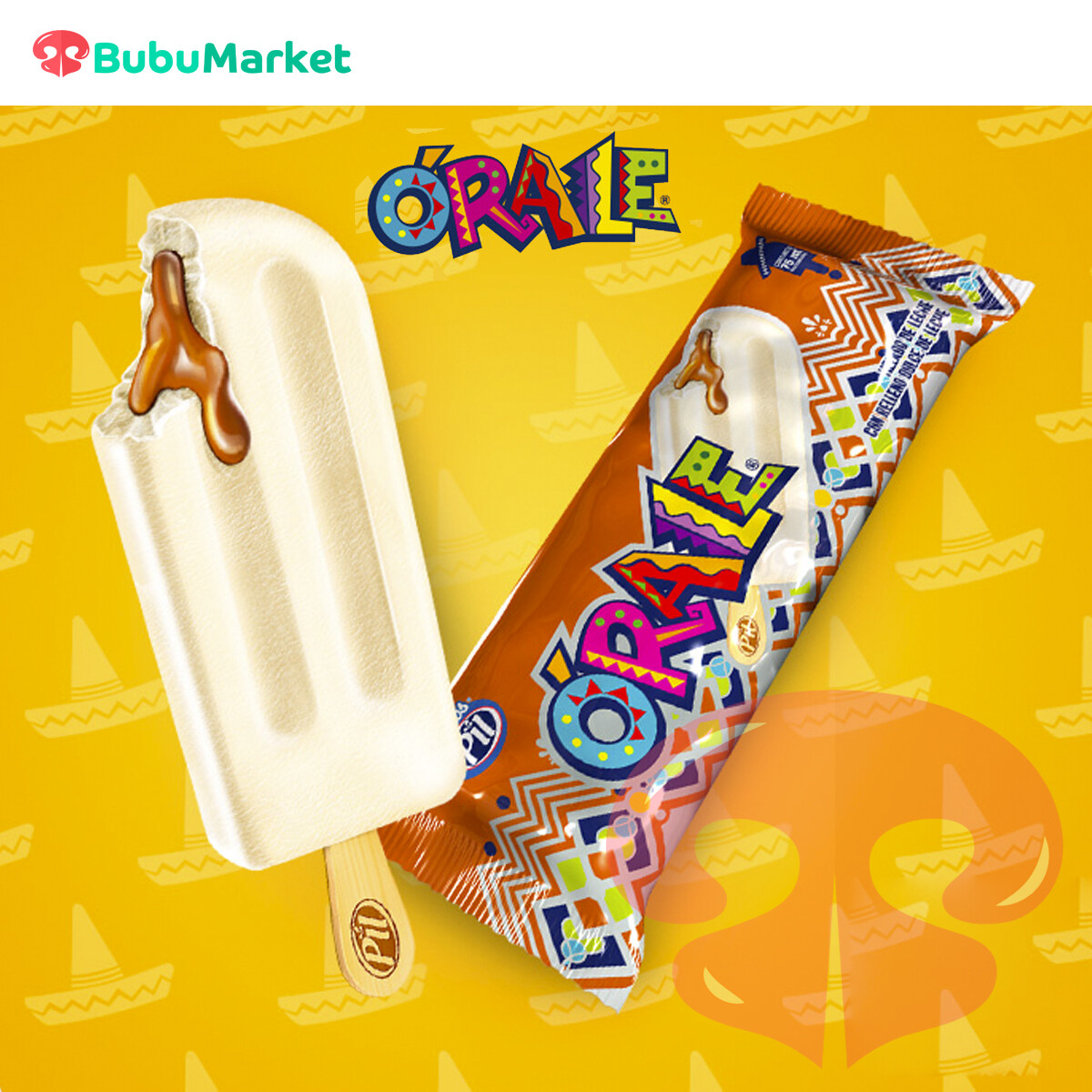 HELADO PIL PALETA DE CREMA ORALE RELLENO DE DULCE DE LECHE 105 ML. HELADO PIL PALETA DE CREMA ORALE RELLENO DE DULCE DE LECHE 105 ML.