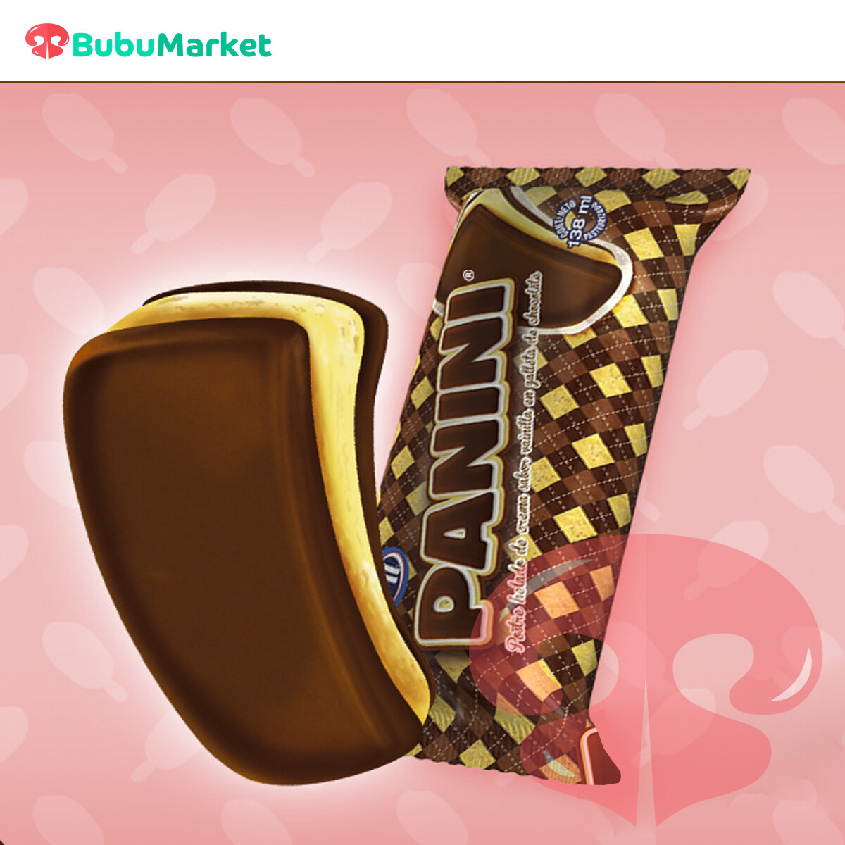 HELADO PIL SANDWICH PANINI CREMA DE VAINILLA GALLETA CHOCOLATE 138 ML. HELADO PIL SANDWICH PANINI CREMA DE VAINILLA GALLETA CHOCOLATE 138 ML.