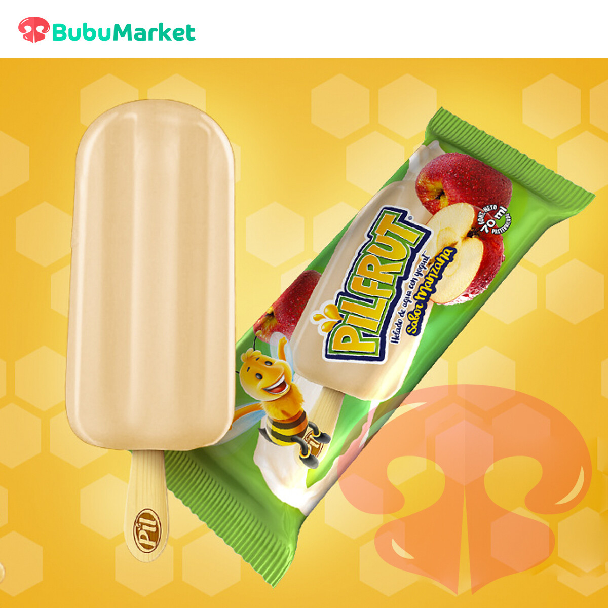 HELADO PIL PALETA DE AGUA PILFRUT MANZANA 70 ML. HELADO PIL PALETA DE AGUA PILFRUT MANZANA 70 ML.