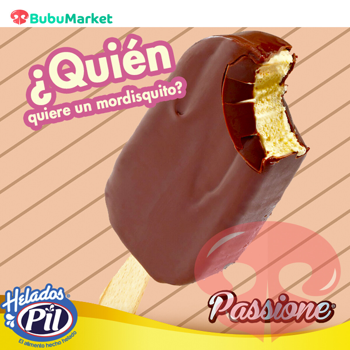 HELADO PIL PALETA DE CREMA PASSIONE CREMA AMERICANA 115 ML. HELADO PIL PALETA DE CREMA PASSIONE CREMA AMERICANA 115 ML.