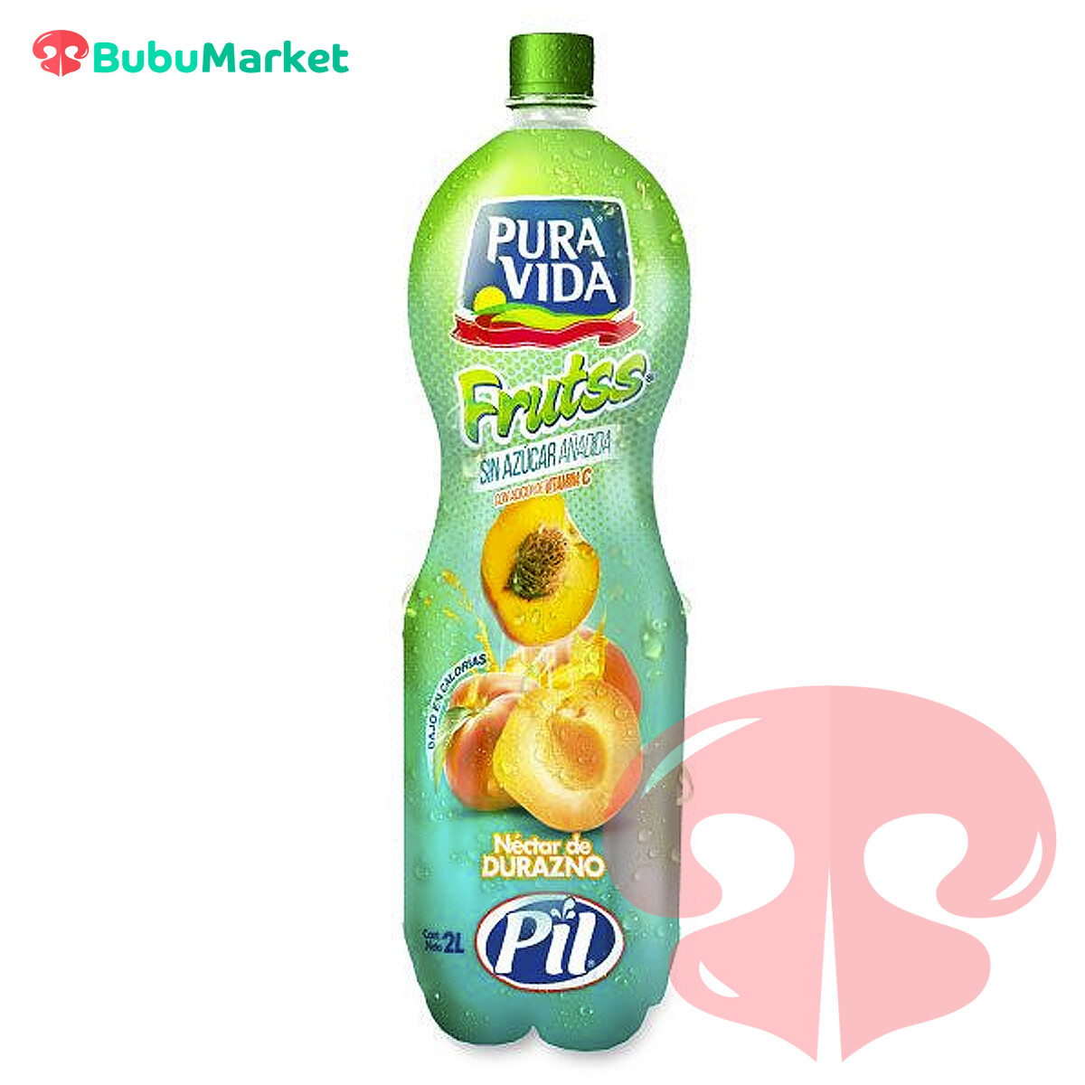 NECTAR DE DURAZNO SIN AZUCAR PURA VIDA PIL BOTELLA 2 L. NECTAR DE DURAZNO SIN AZUCAR PURA VIDA PIL BOTELLA 2 L.