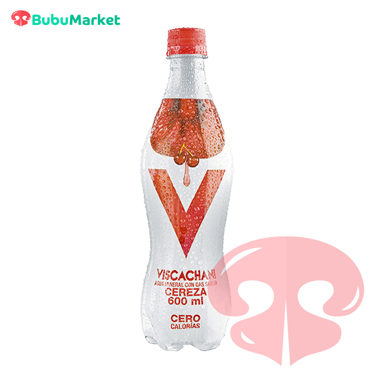 AGUA MINERAL VISCACHANI CON GAS CEREZA 600 ML. AGUA MINERAL VISCACHANI CON GAS CEREZA 600 ML.