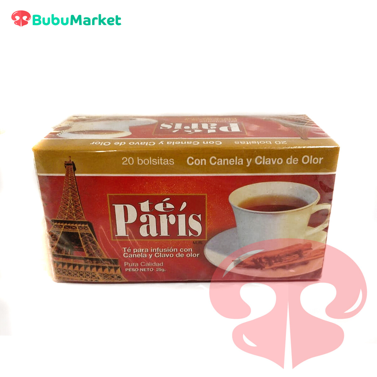 TE PARIS CON CANELA Y CLAVO DE OLOR X 20 U. TE PARIS CON CANELA Y CLAVO DE OLOR X 20 U.