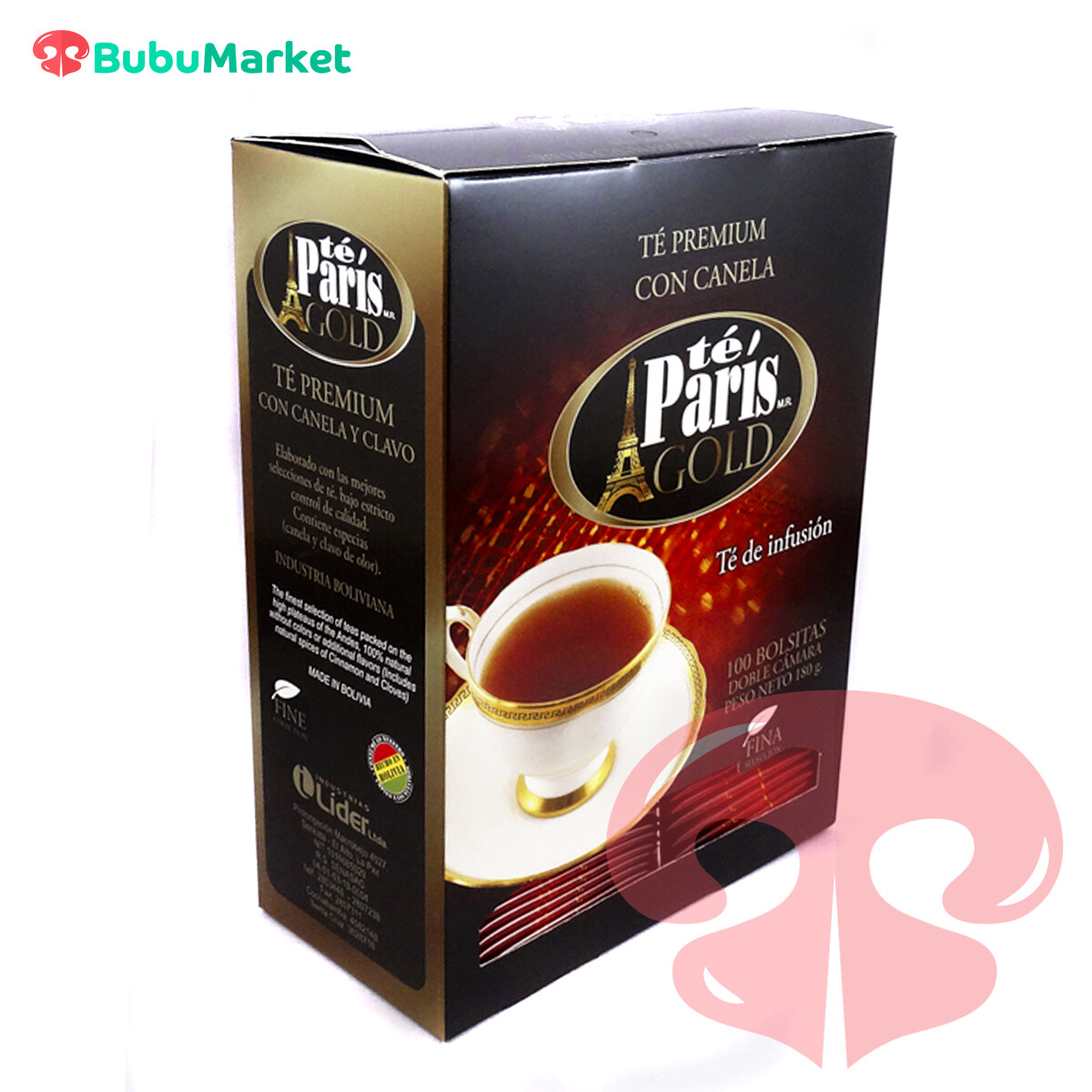 TE PARIS GOLD CON CANELA X 100 U. TE PARIS GOLD CON CANELA X 100 U.