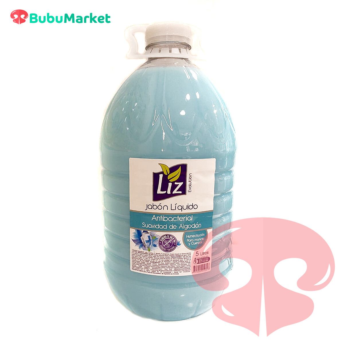 JABON LIQUIDO LIZ ANTIBACTERIAL SUAVIDAD DE ALGODÓN 5 L. JABON LIQUIDO LIZ ANTIBACTERIAL SUAVIDAD DE ALGODÓN 5 L.