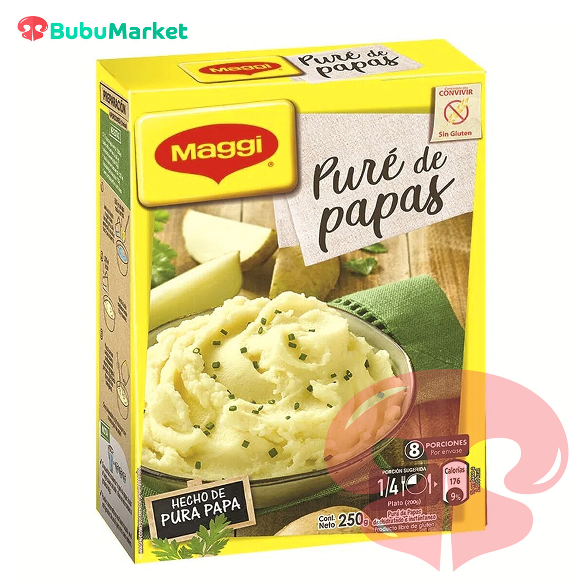 PURE DE PAPAS MAGGI CAJA DE 250 GR. PURE DE PAPAS MAGGI CAJA DE 250 GR.
