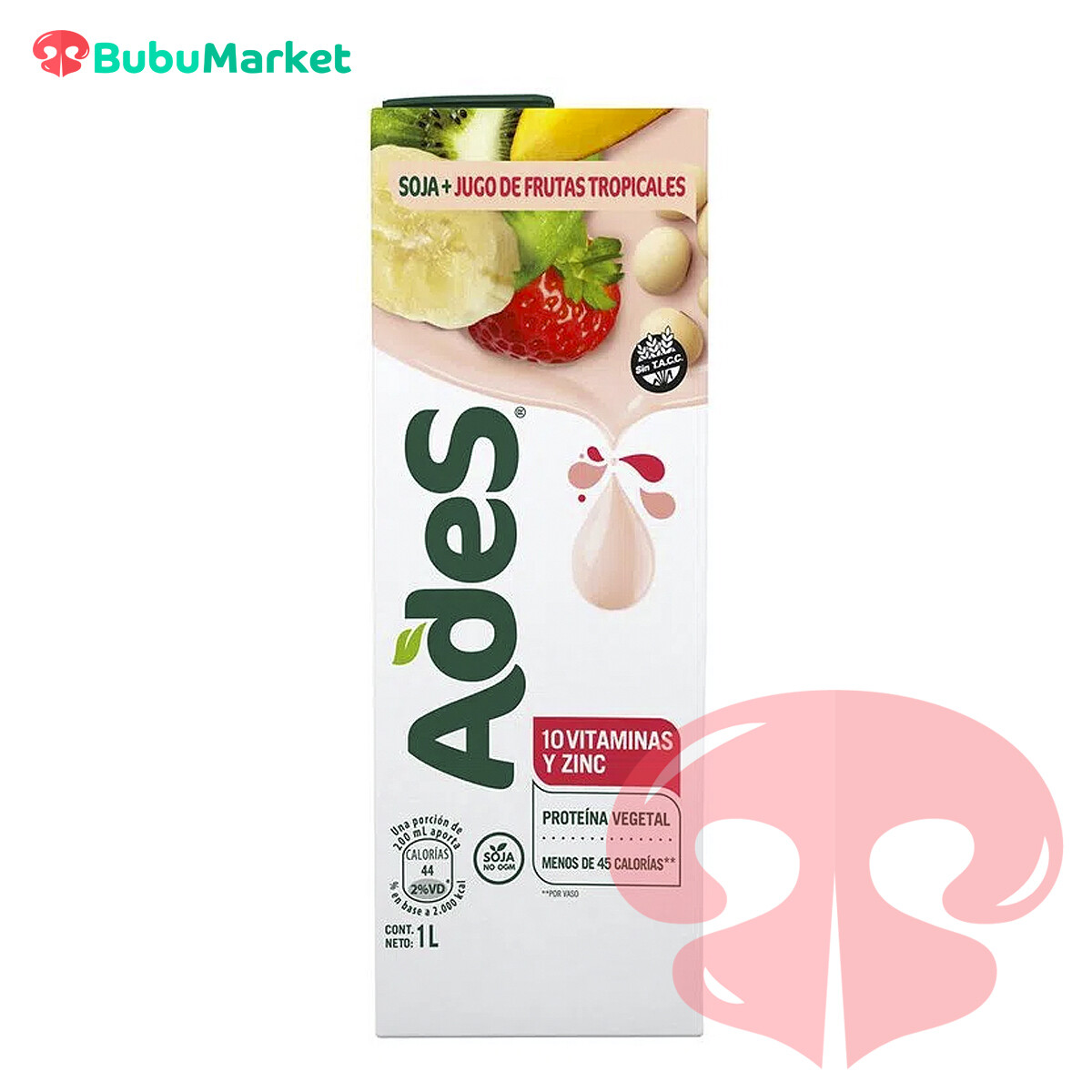 ADES SOYA CON JUGO DE FRUTAS TROPICALES CAJA DE 1 L. ADES SOYA CON JUGO DE FRUTAS TROPICALES CAJA DE 1 L.