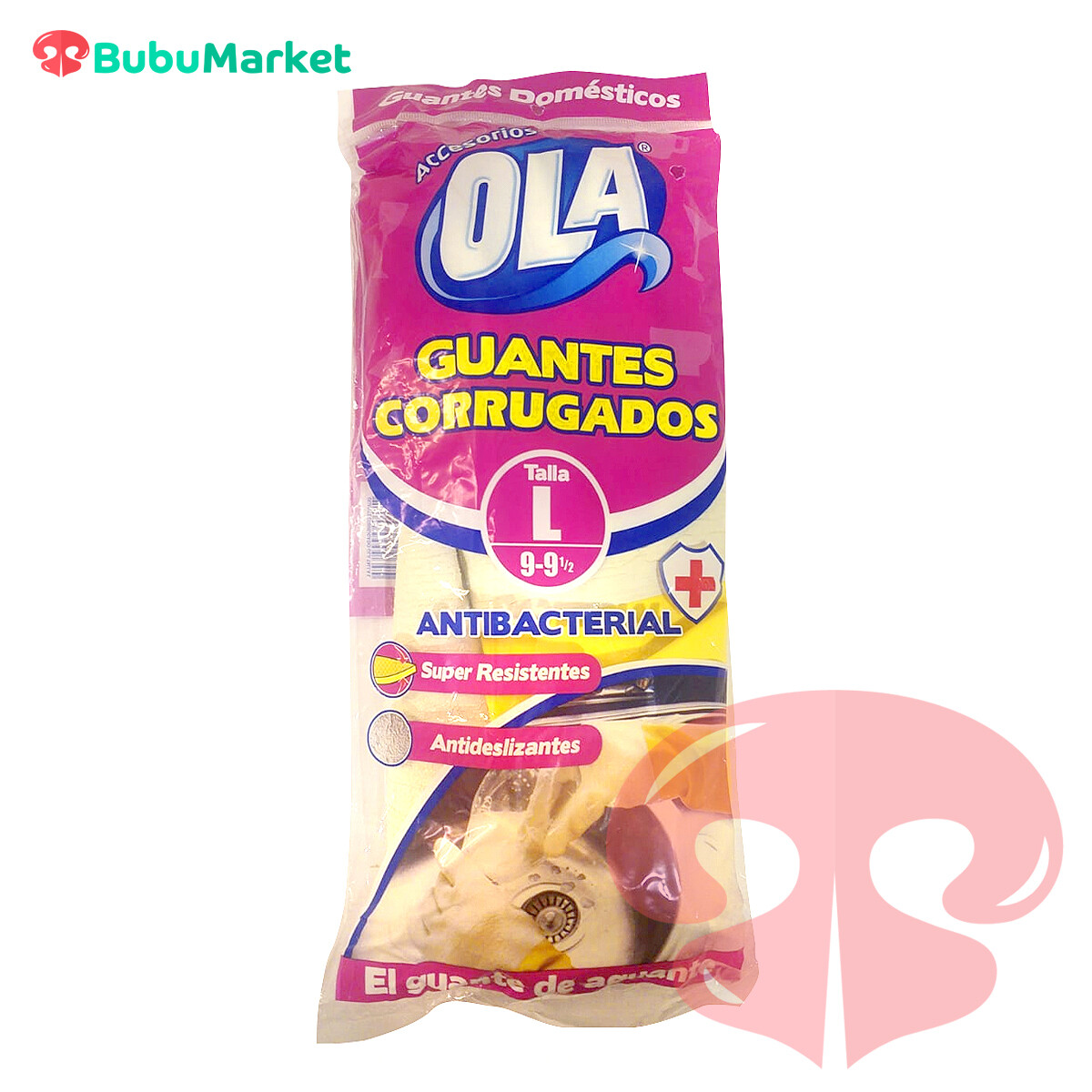 GUANTES CORRUGADOS OLA TALLA L (9-9y1/2) GUANTES CORRUGADOS OLA TALLA L (9-9y1/2)
