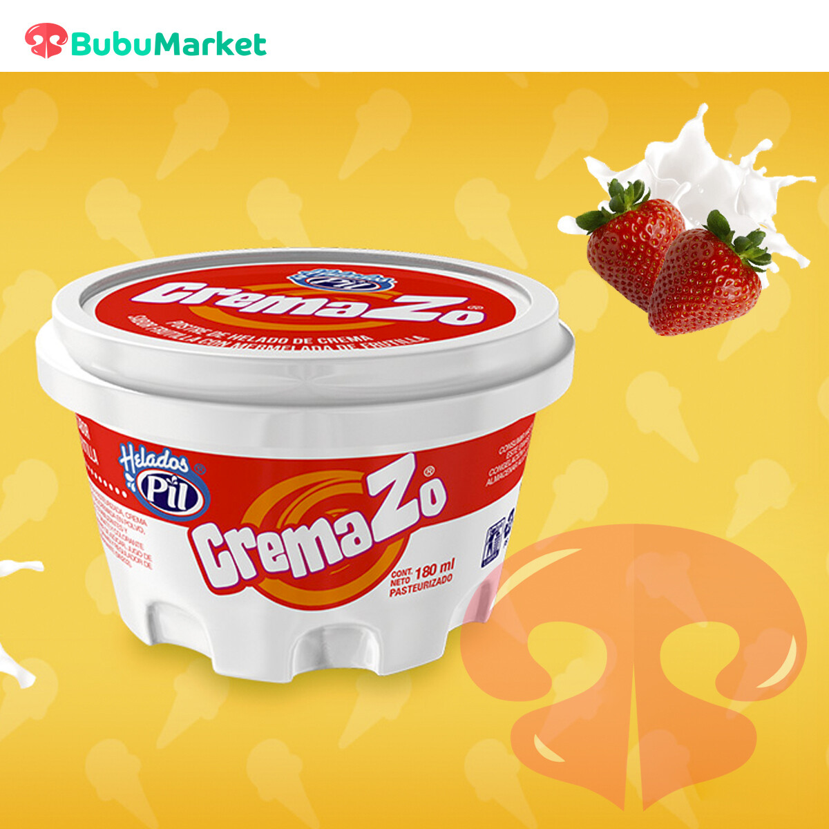 HELADO PIL CREMAZO FRUTILLA VASO 180 ML. HELADO PIL CREMAZO FRUTILLA VASO 180 ML.