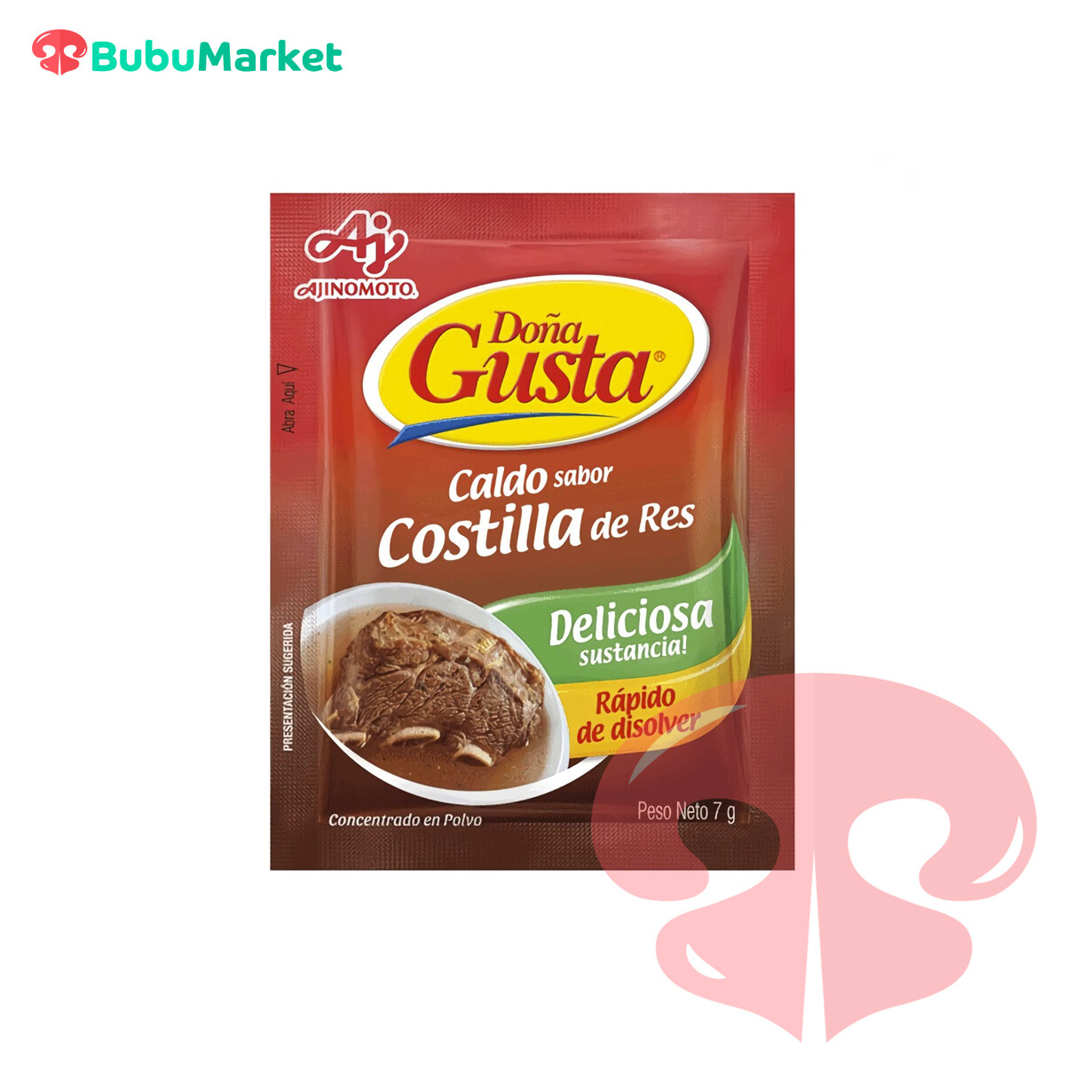 SAZONADOR DOÑA GUSTA COSTILLA DE RES 1 SOBRECITO 7 GR. SAZONADOR DOÑA GUSTA COSTILLA DE RES 1 SOBRECITO 7 GR.