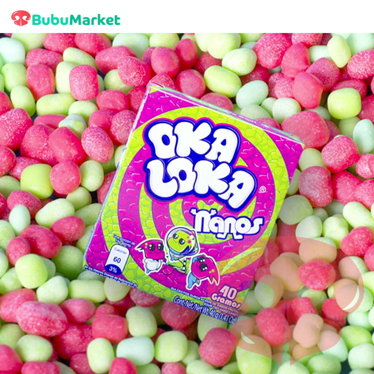MINI CARAMELOS ACIDOS OKA LOKA NANOS 40 GR. MINI CARAMELOS ACIDOS OKA LOKA NANOS 40 GR.