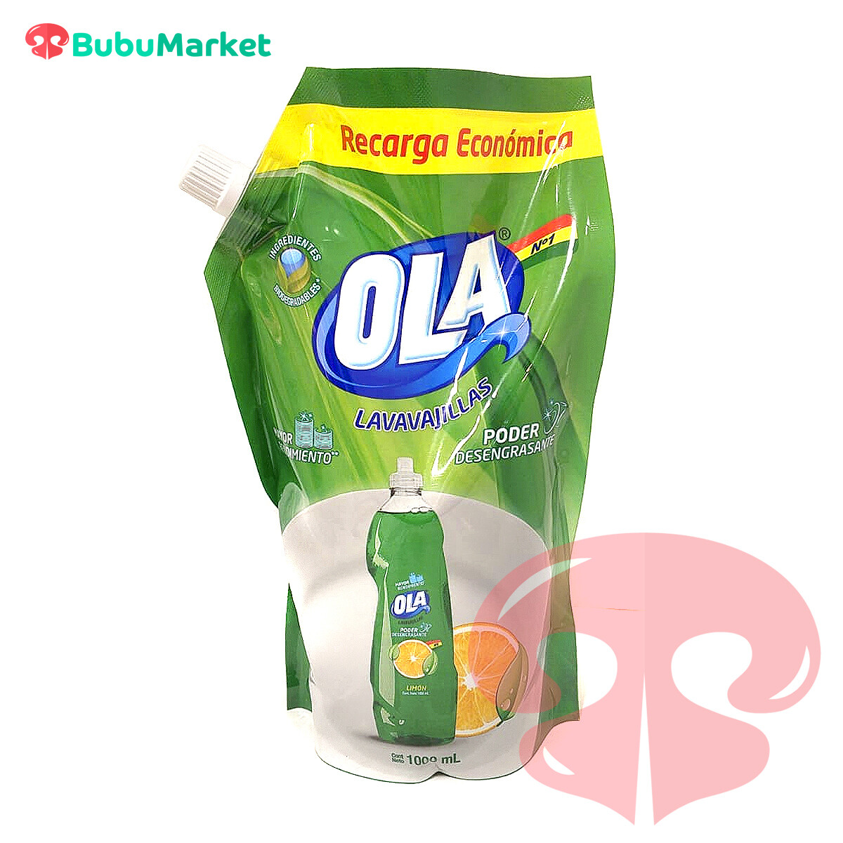 LAVAVAJILLAS OLA LIMON DOYPACK 1 LITRO LAVAVAJILLAS OLA LIMON DOYPACK 1 LITRO