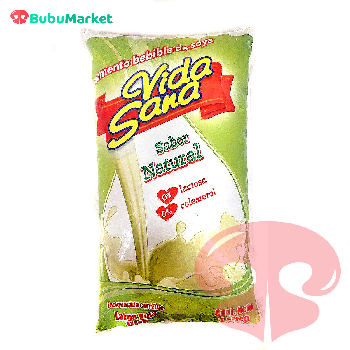 LECHE DE SOYA VIDA SANA SABOR NATURAL 1 L. LECHE DE SOYA VIDA SANA SABOR NATURAL 1 L.