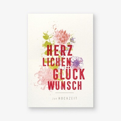 Home Quartier Herzlichen Glückwunsch zur Hochzeit - Hochzeitskarte