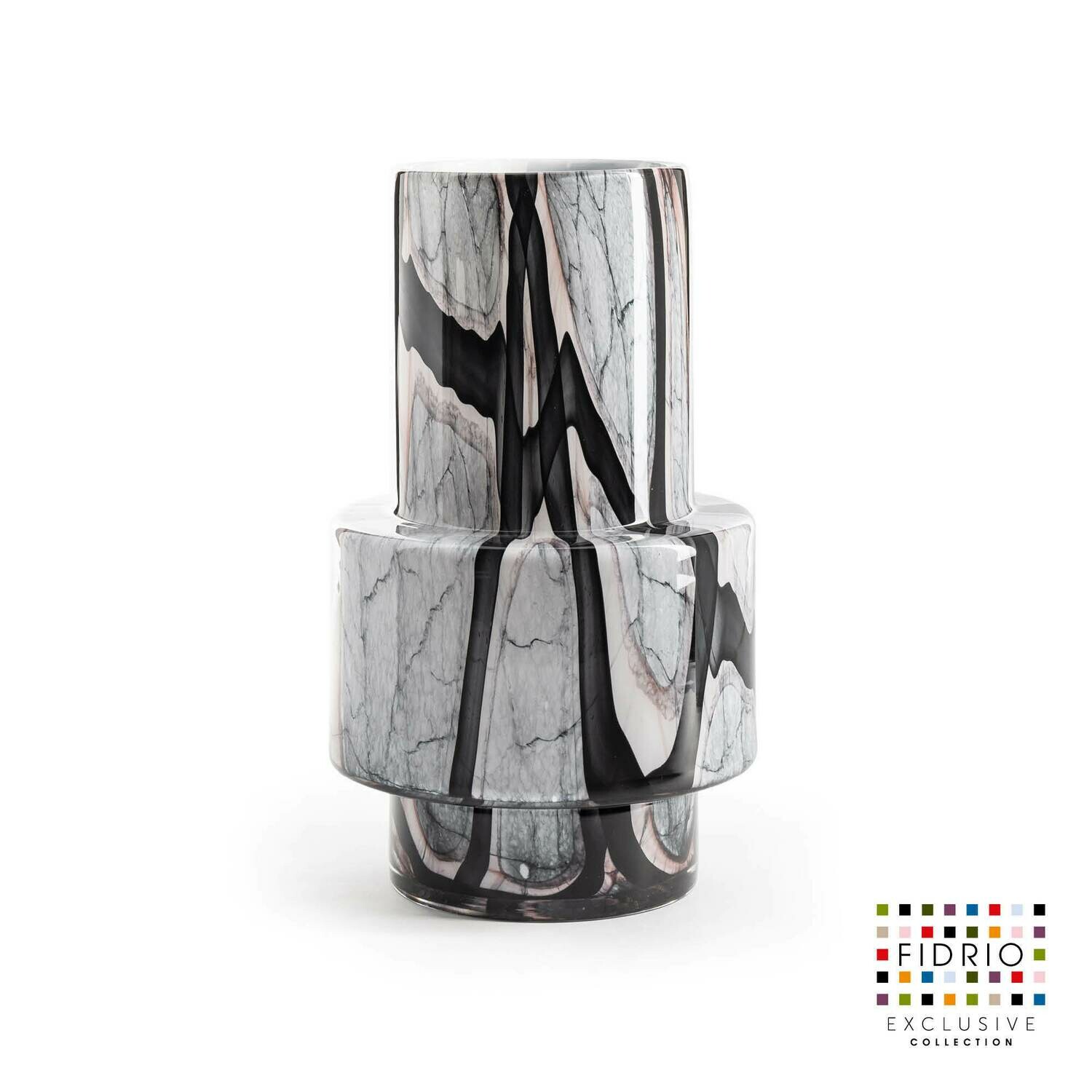 Fidrio Vase Nuovo Onyx Flame