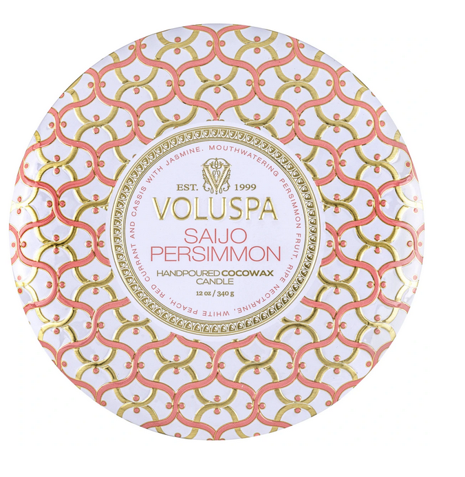 Voluspa Saijo Persimon 3 Wick Tin Candle