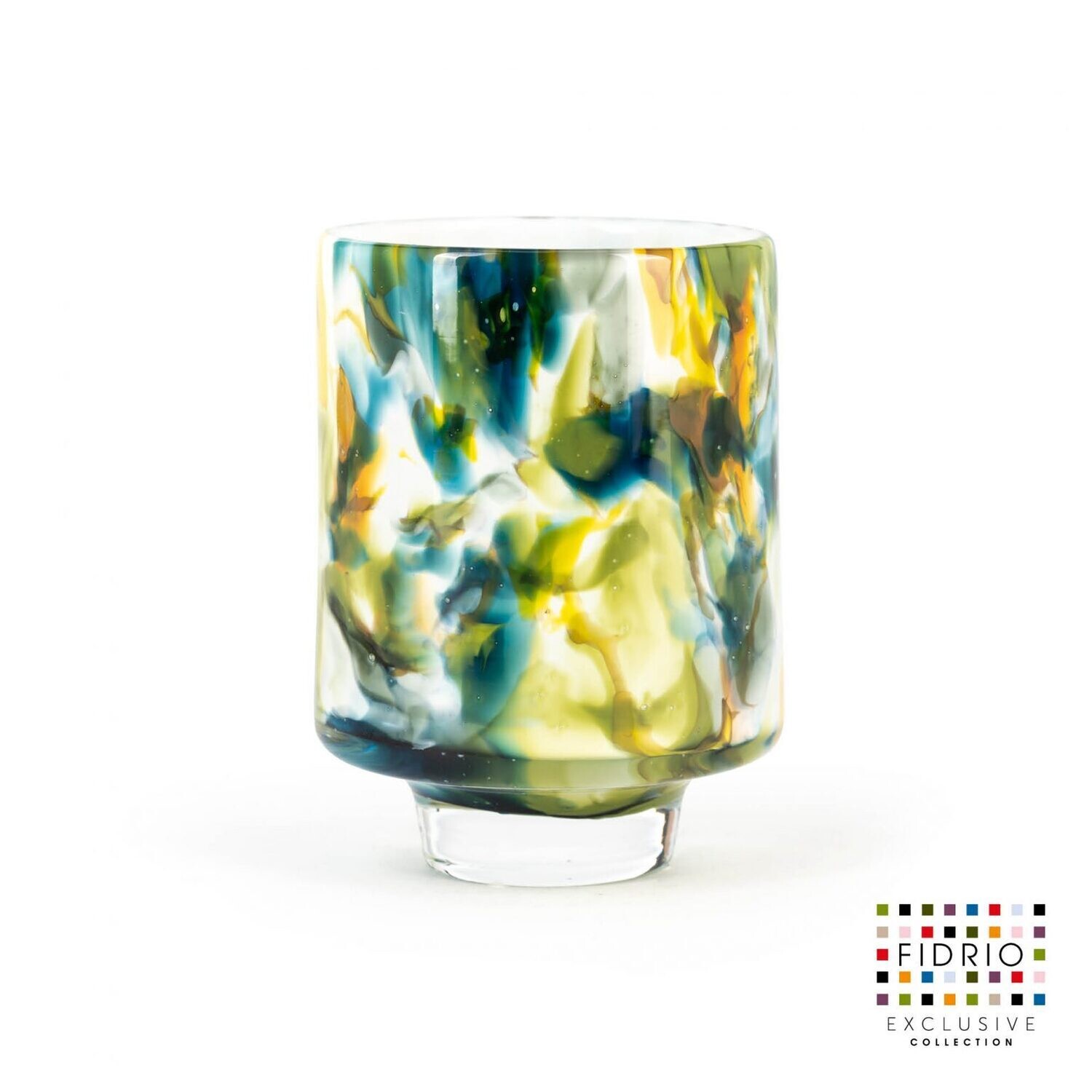 Fidrio Vase / Teelicht Cilinder on Base Colori
