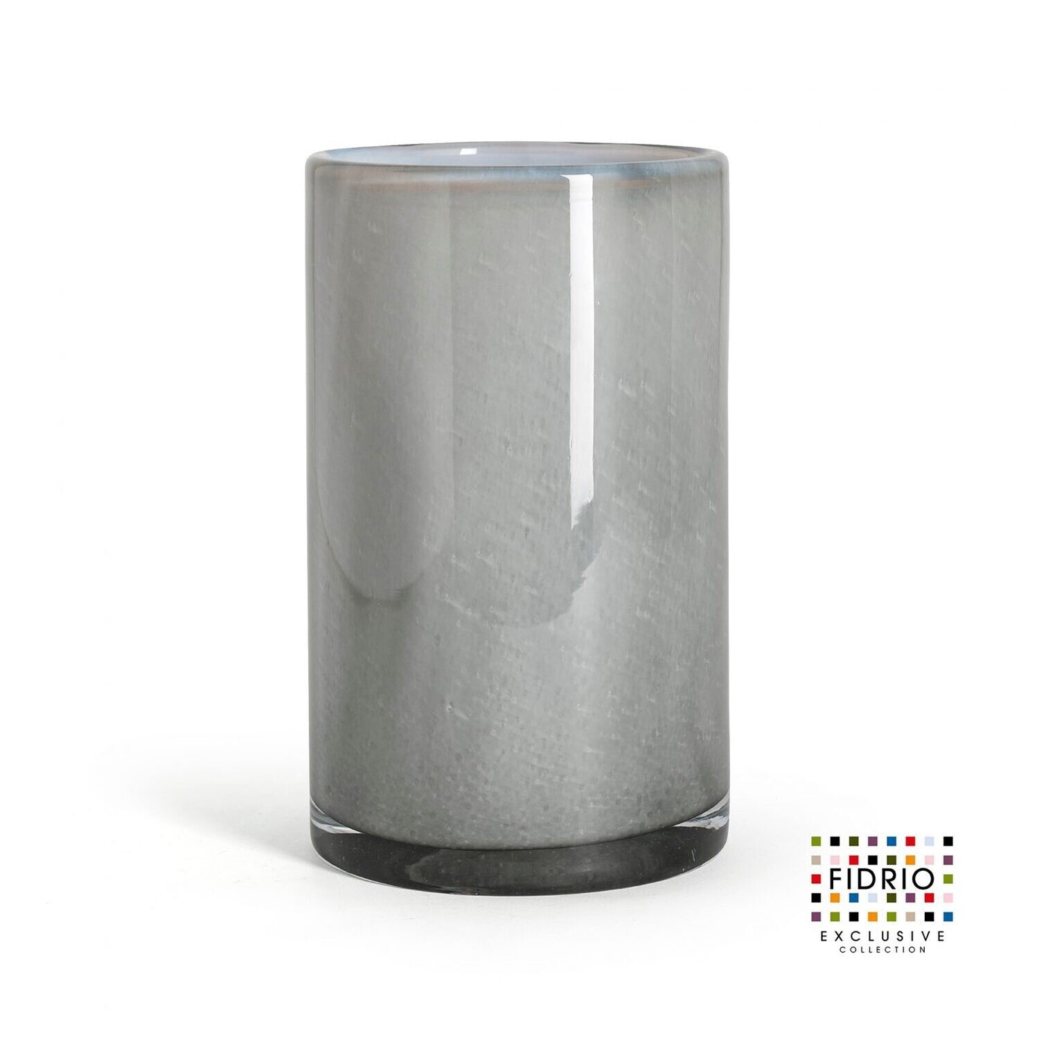 Fidrio Vase Cilinder Grey/Opal