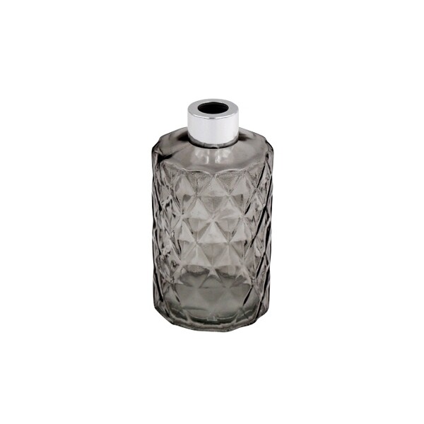Werner Voss Deko Vase Rhombos- grau / silber
