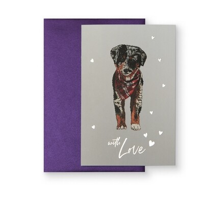 Home Quartier Klappkarte "With Love" - Sennenhund