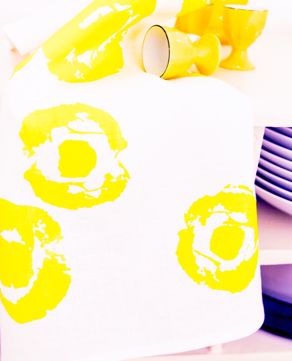 Birgit Morgenstern - Küchentuch Anemone Citron, gelb