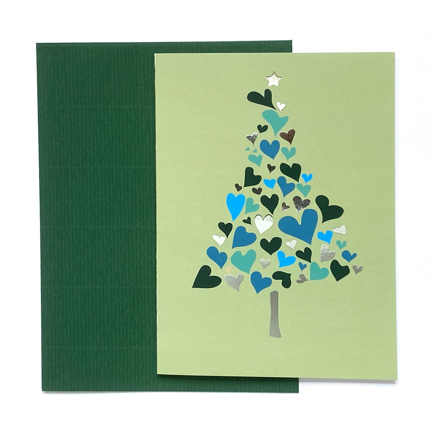 Home Quartier Klappkarte - HEART-TREE GREEN