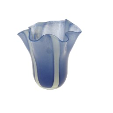 Werner Voss Vase Finya - blaues Glas, medium