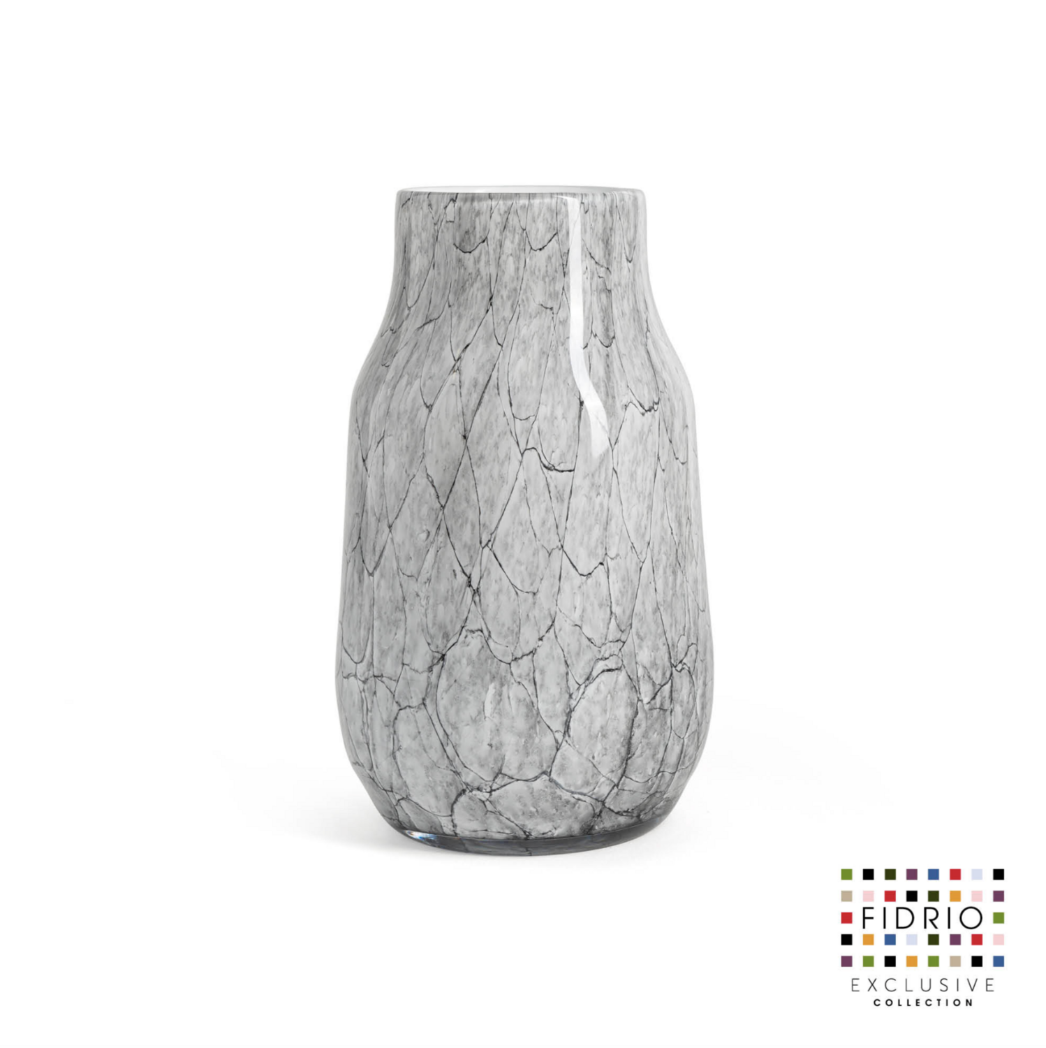Fidrio Vase Verona Cement Grey