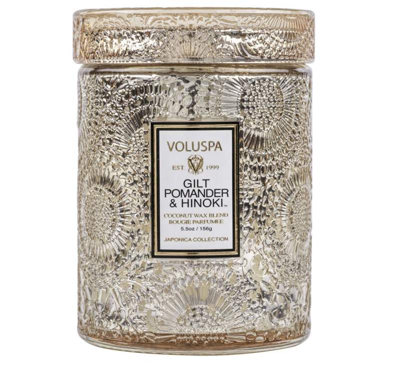 Voluspa Gilt Pomander & Hinoki Small Jar Candle Voluspa Gilt Pomander & Hinoki Small Jar Candle