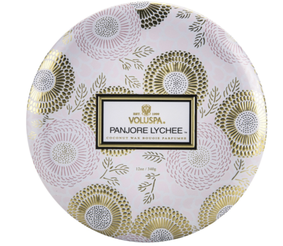 Voluspa Panjore Lychee 3 Wick Tin Candle