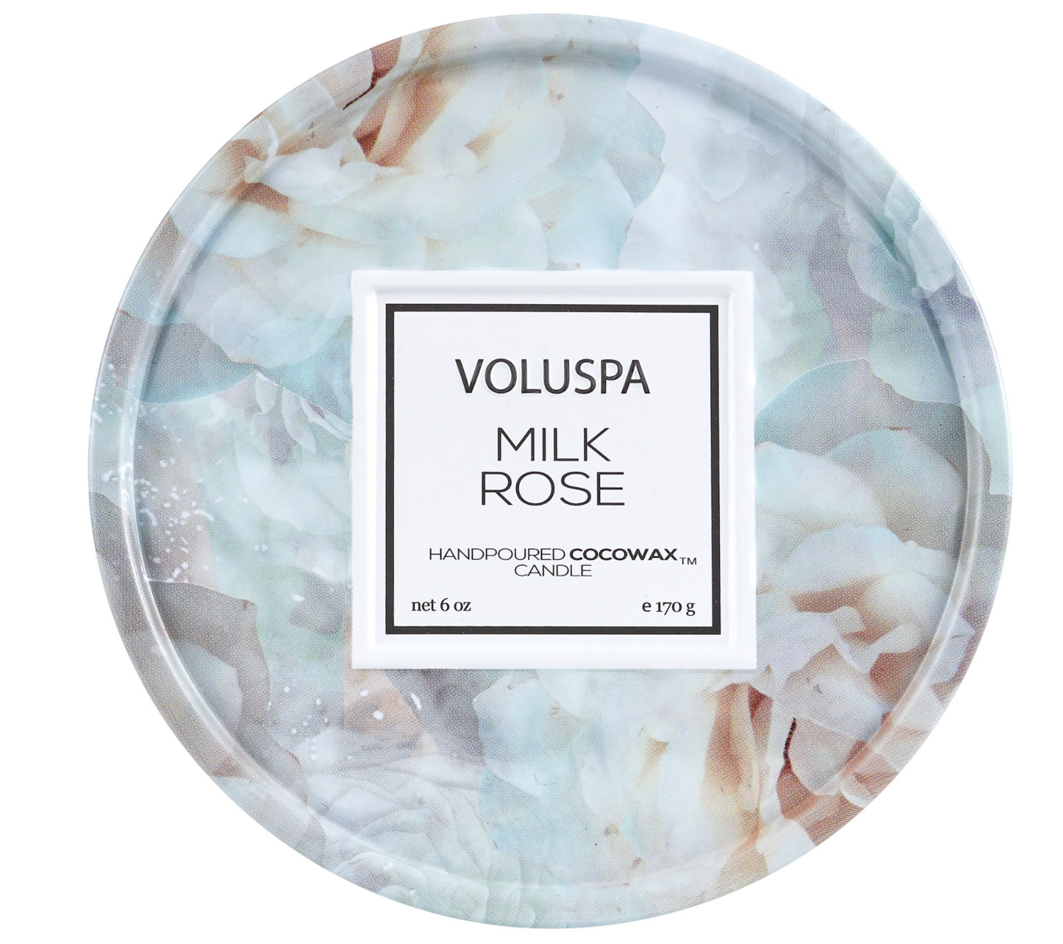 Voluspa Milk Rose 2 Wick Tin Candle