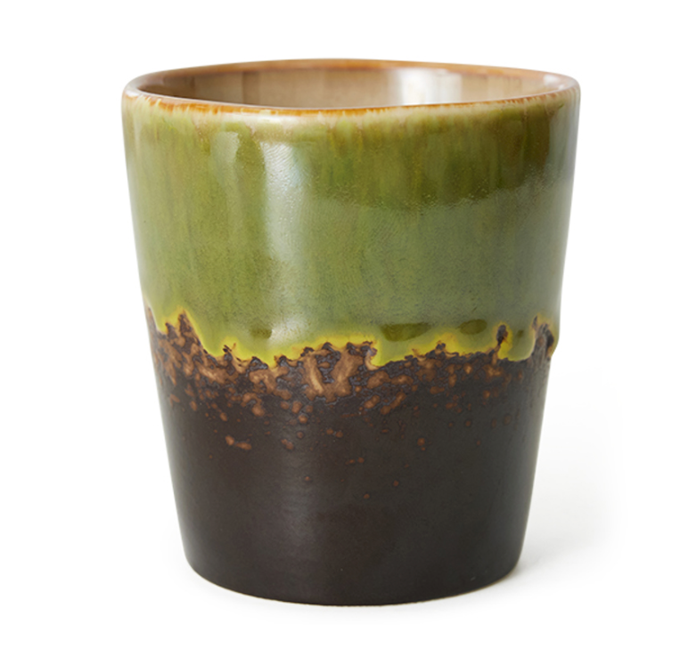 HK living 70s Keramik Kaffeebecher Algae HK living 70s Keramik Kaffeebecher Algae