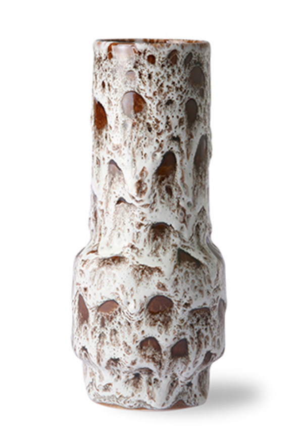 HK living Keramik Retro Vase  Lava white