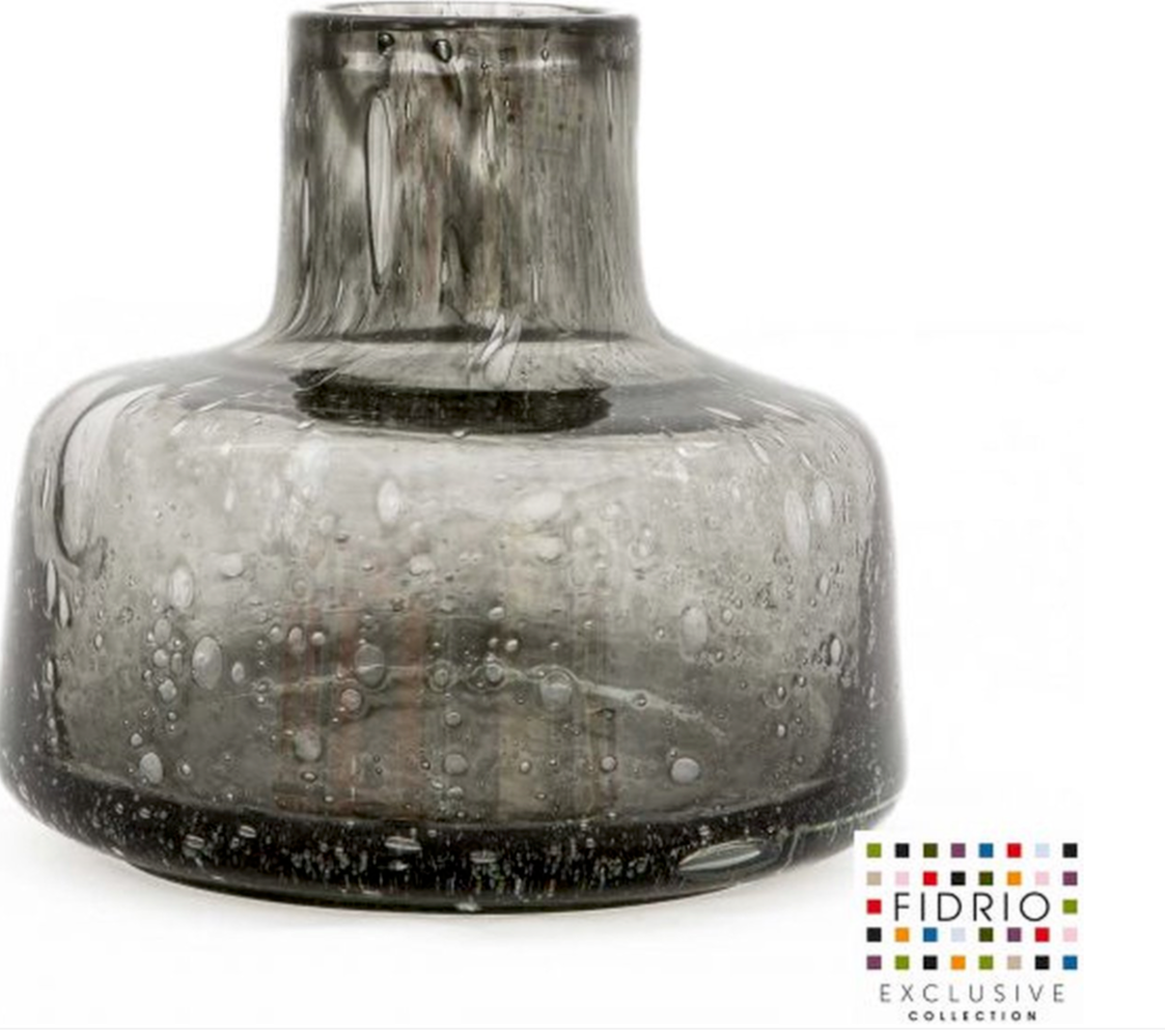 Fidrio Vase Utopia Grey Bubbles