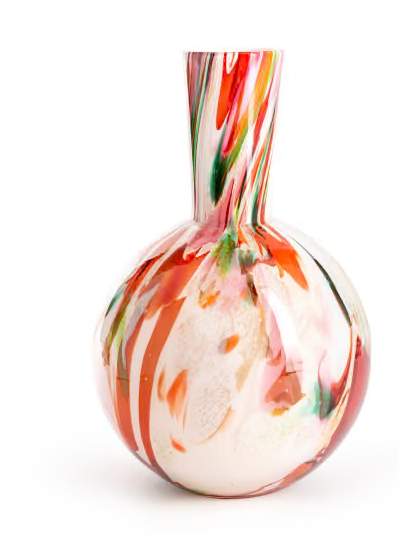 Fidrio Vase Globe Mixed Colours  Medium