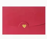 Papierumschlag mit herzförmigem Verschluss- Fuchsia