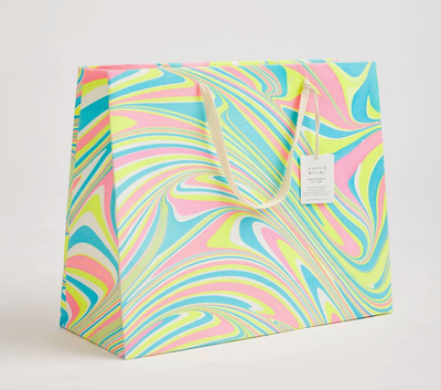 Paper Michi Geschenktüte handmarmoriert Marble Neon -gross Paper Michi Geschenktüte handmarmoriert Marble Neon -gross