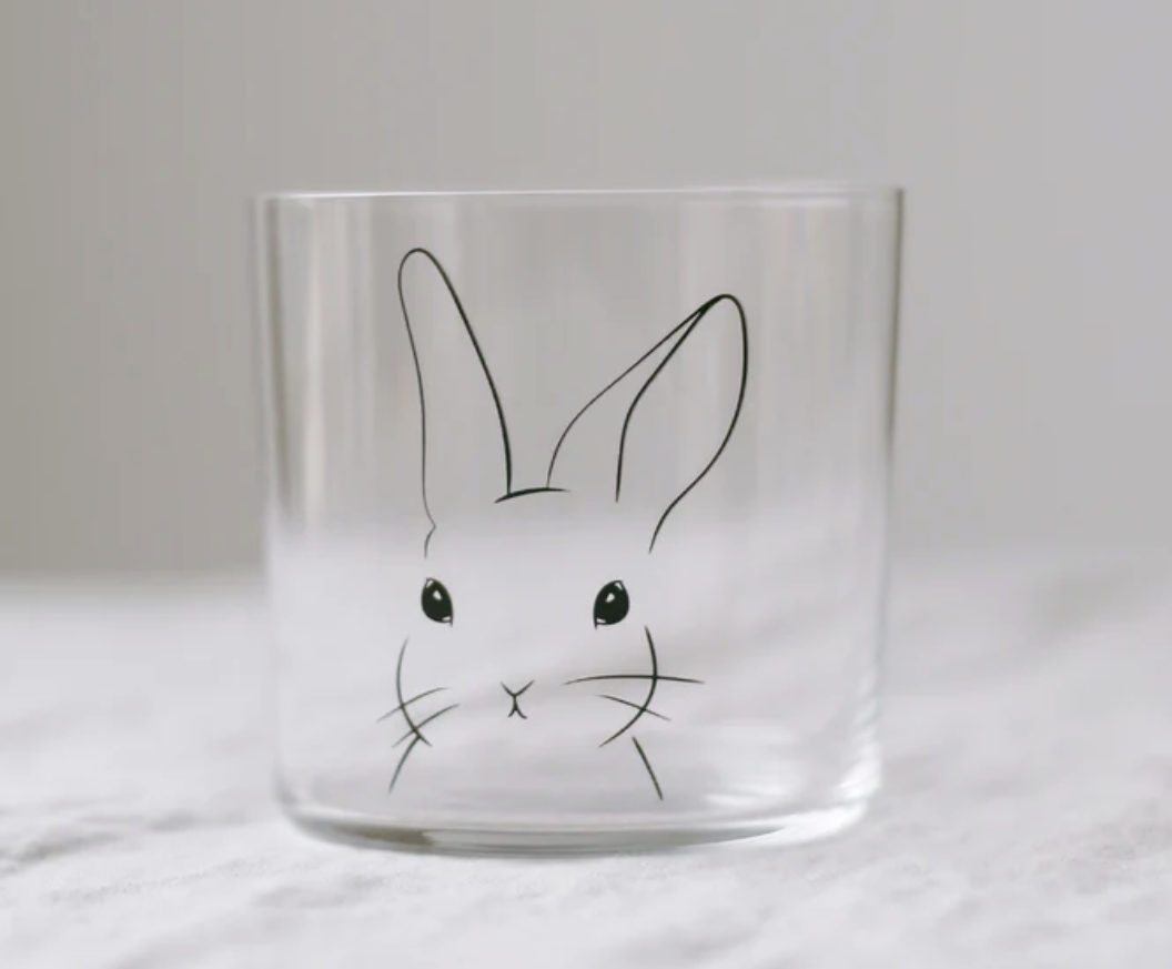 Eulenschnitt Trinkglas Hase