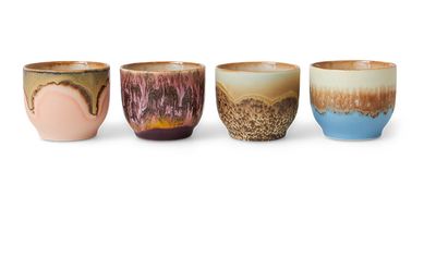 HK living 4er Set Kaffeetassen Lagoon