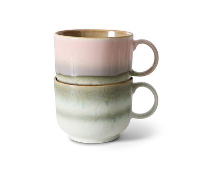 HK living 70s Keramik Teetassen Nova 2er Set