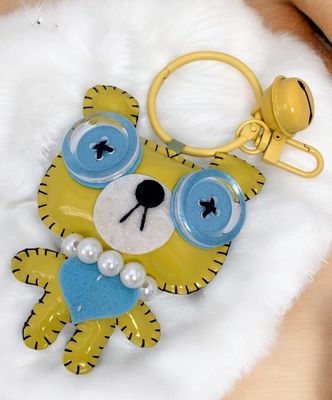 Schlüsselanhänger - mit Glöckchen, gelb Schlüsselanhänger - mit Glöckchen, gelb
