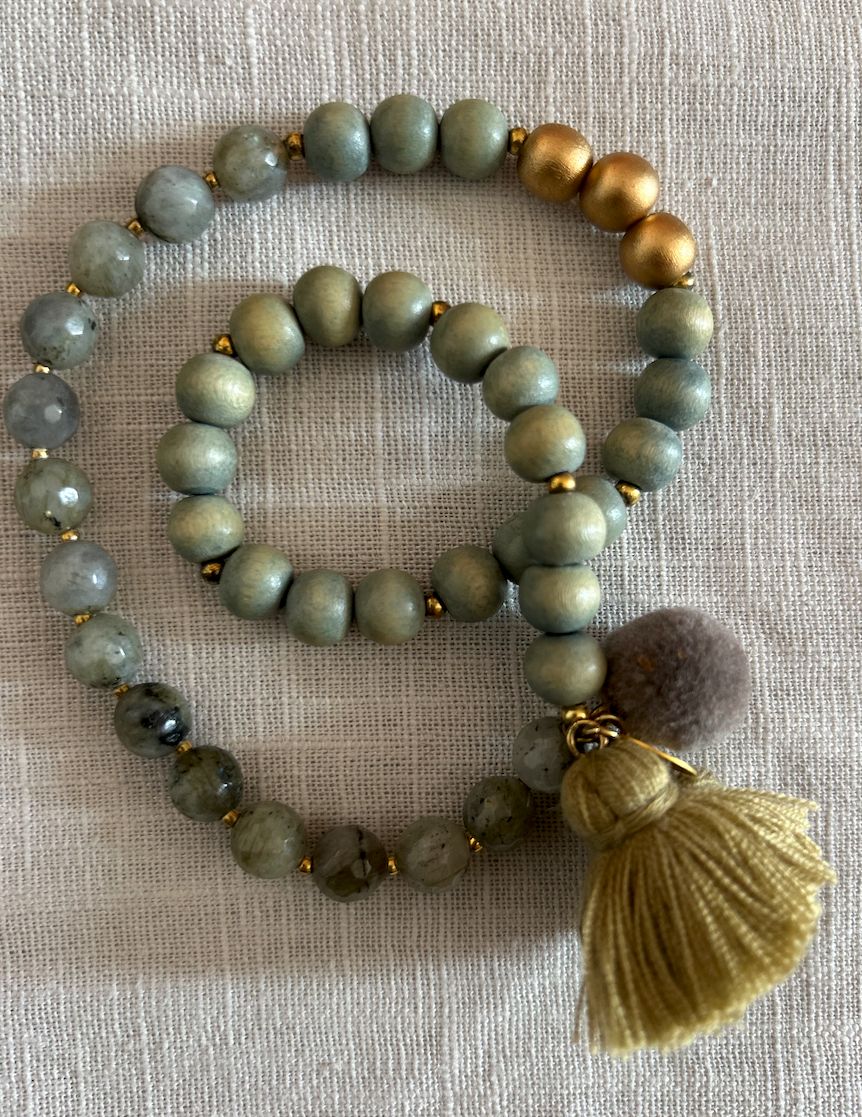 Schmückstück Armband A21 Mala Twin Grey