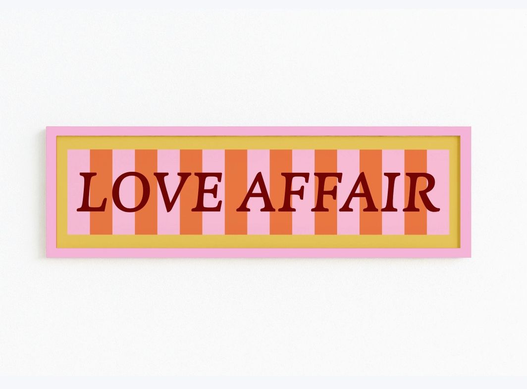 Love Affair- gerahmtes Bild