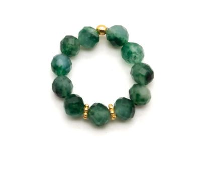 Moosachat Schmückstück Ring R25 6MMM Moosachat Schmückstück Ring R25 6MMM